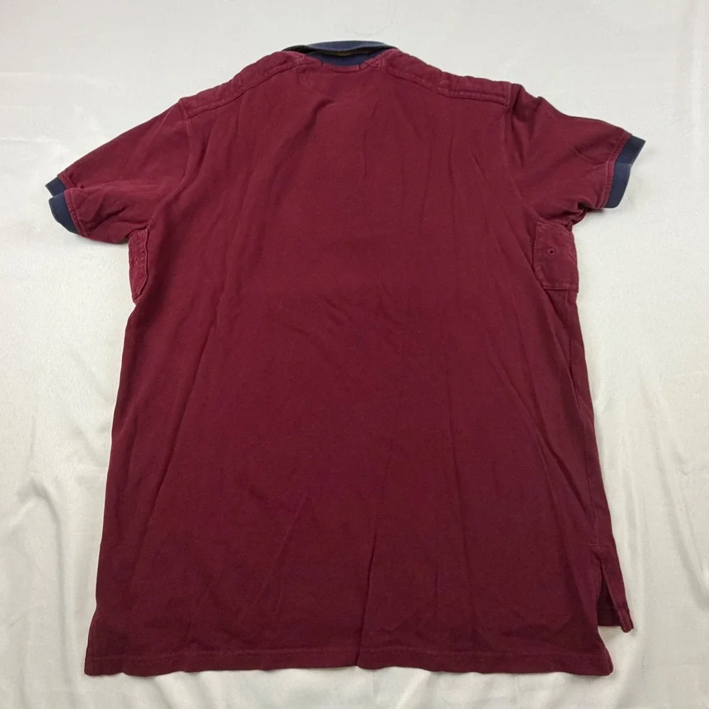 Polo Ralph Lauren Polo Shirt Mens L Burgundy Big Pony Custom Fit Short Sleeve